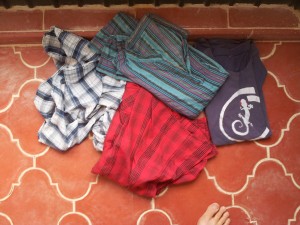 Shirts purchased in Turkey, Kenya, India, and Cambodia.  All left in Mexico.