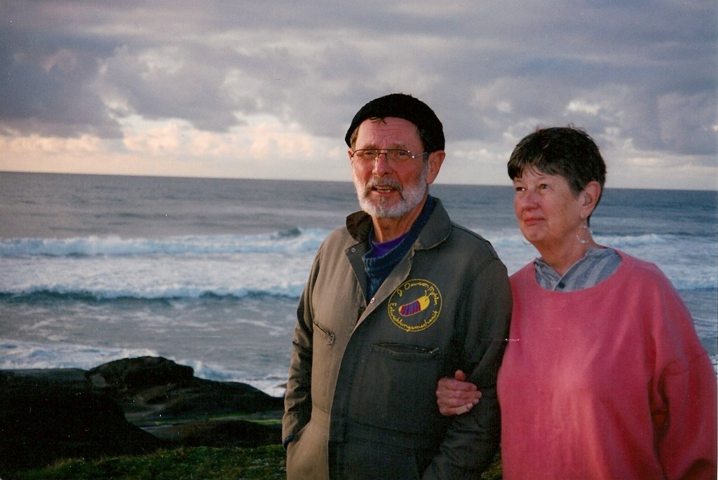 Mom and Dad on the Oregon coast