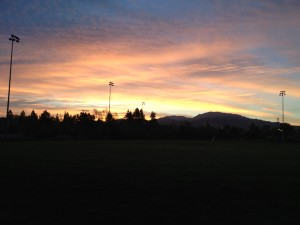 Sunrise over Mt Diablo from Heather Farms Park